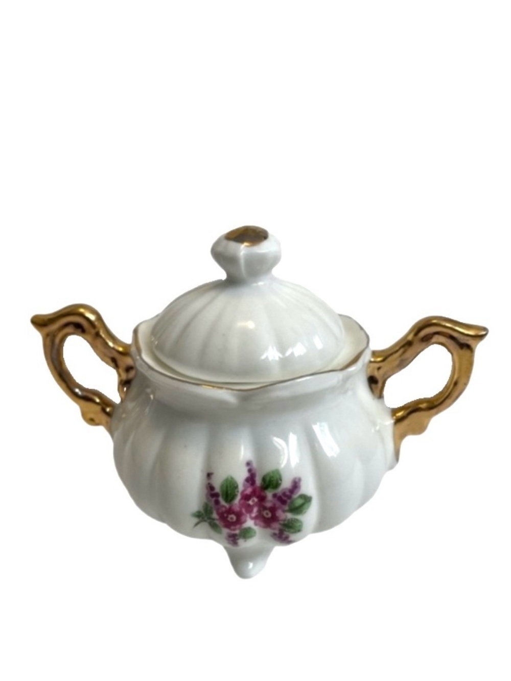 Miniature Ceramics Japan Sugar Dish with Lid